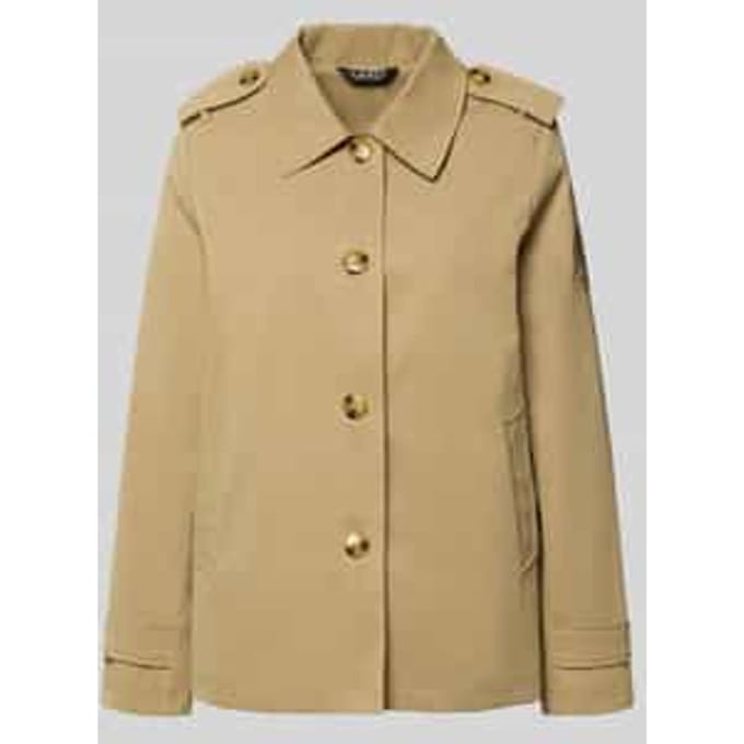 Regular fit trenchcoat met platte kraag