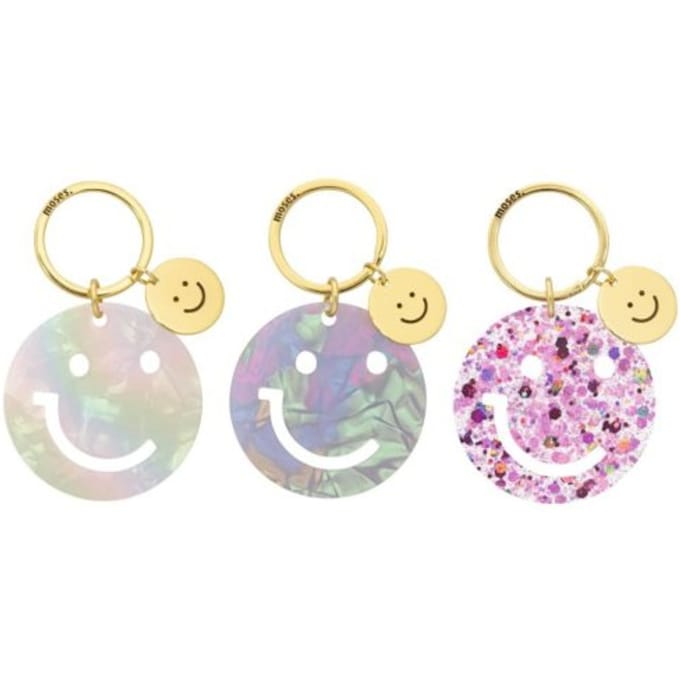 Smile sleutelhanger smiley, assorti