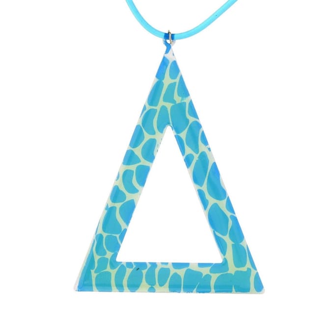 Behave - Ketting met Blauwe Driehoek Hanger - Speelse Zomerstijl