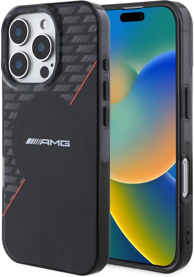 AMG iPhone 16 Pro Max Backcover hoesje Double layer - Magsafe - Zwart