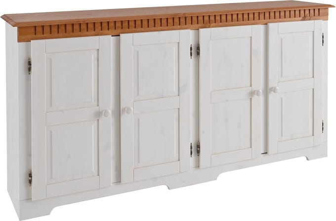 Lisa-Dressoir Dennen/MDF Wit
