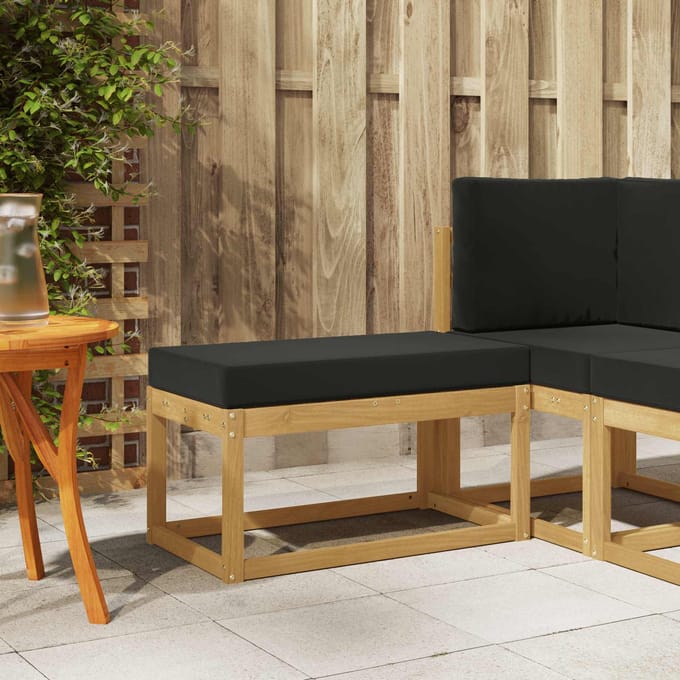 vidaXL - Buitenstoel - Bank - Massief - Acacia - Hout - Wit
