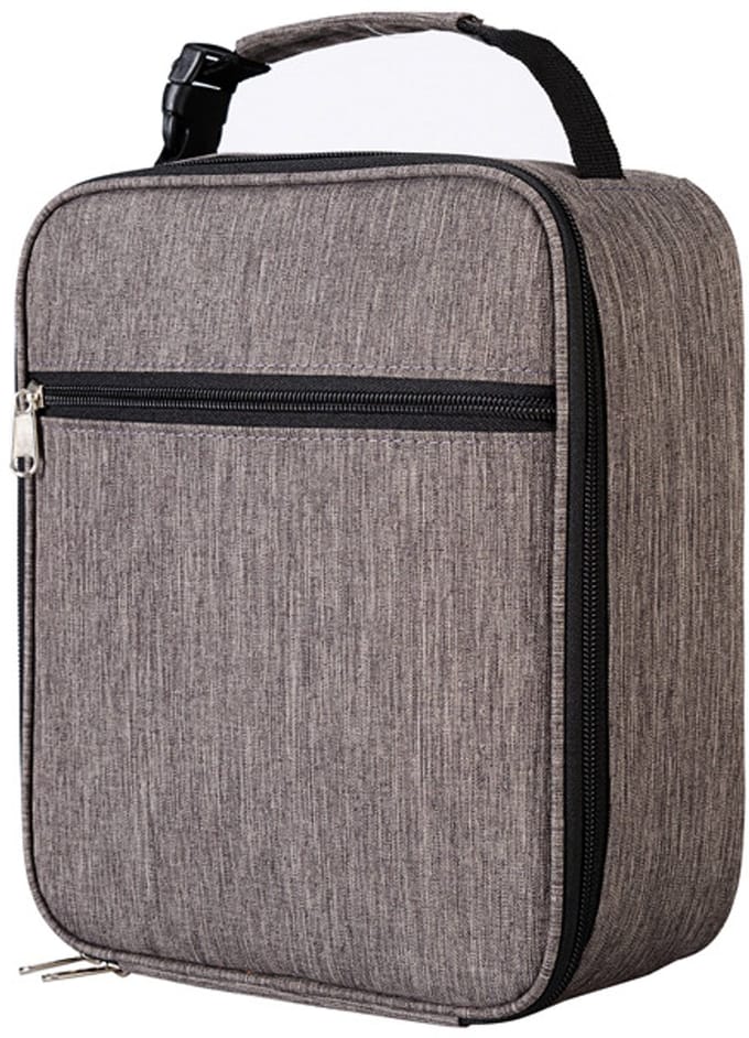 Lunchbox voor heren - Herbruikbare lunchtas Unisex - Geïsoleerde kleine lunchbox, donkergrijs