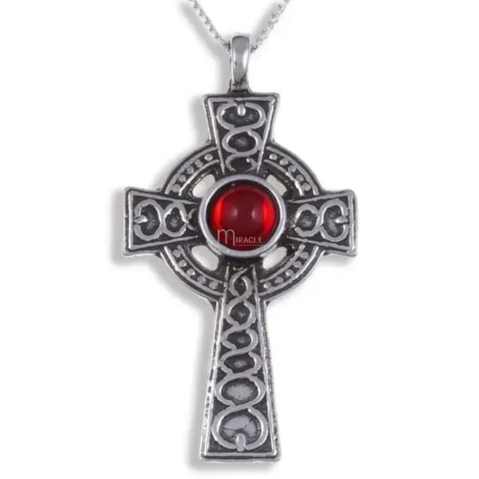 St. Justin, Hanger, Miracle spiraalknoop kruishanger,(MXP940R)