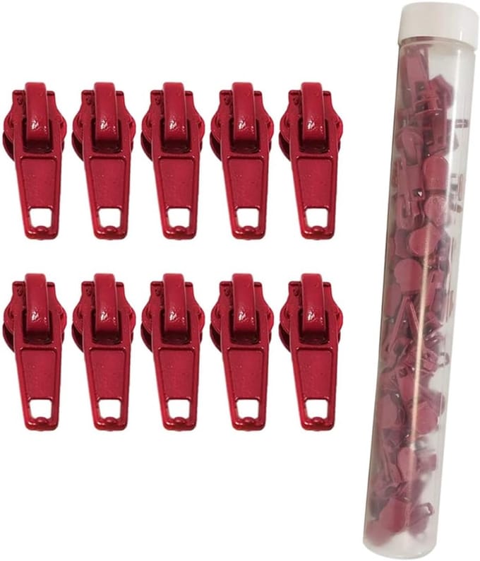 Rits Schuivers - Ritsonderdelen - Ritsen Repareren - Metaal - Maat 5 - Rood