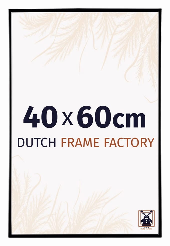 Fotolijst 40x60 cm - Kunststof - Zwart Hoogglans - Easy