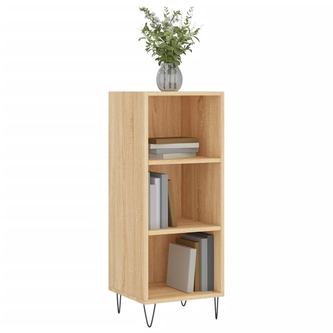 vidaXL - Dressoir - 34,5x32,5x90 - cm - bewerkt - hout - sonoma - eikenkleurig