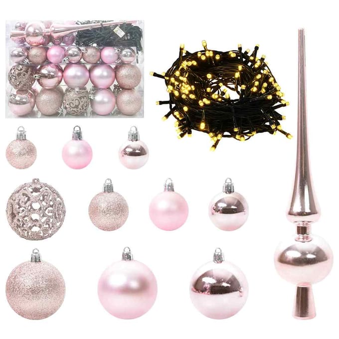 vidaXL Kerstbal Set 61 st 150 LED's Warmwit Ø 6 cm