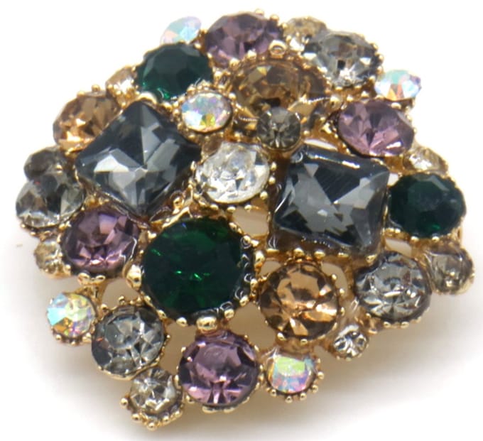 Broche - Kristallen - 5cm - dames - glinsterend - feestelijk - sierlijk - cadeau
