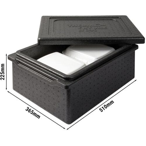(5 stuks) THERMO FUTURE BOX Thermobox TAKE AWAY - 20 liter - Zwart
