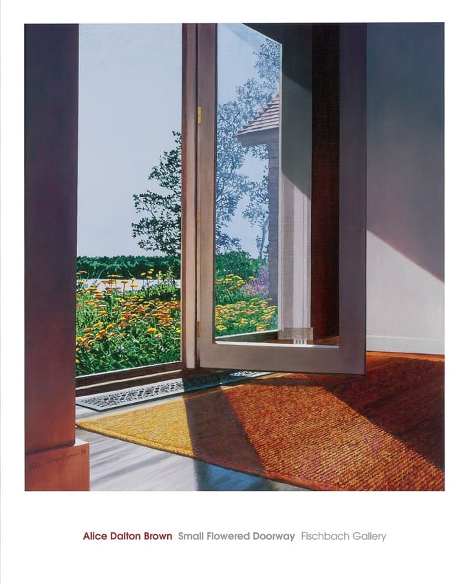 Kunstdruk Alice Dalton Brown - Small Flowered Doorway 61x76cm