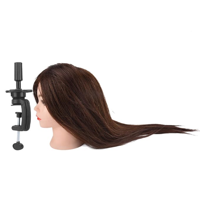Kappersopleiding Styling Oefenen Kleuren Pruik Dummy Mannequin Hoofd met Haar beige