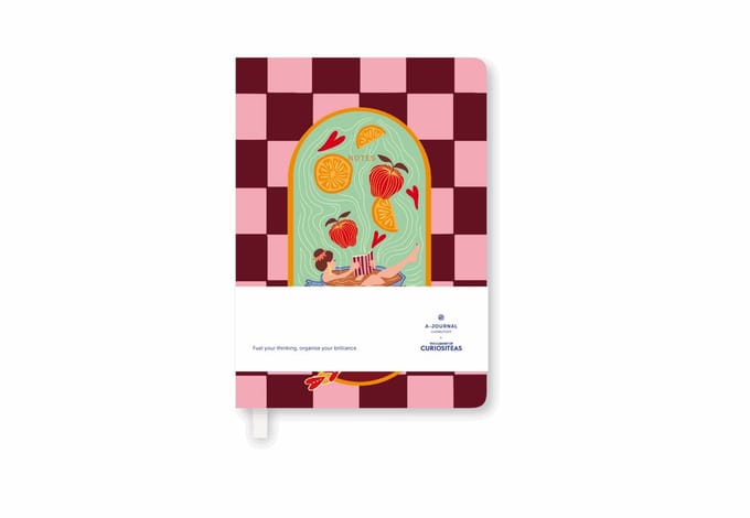Fabrique - Notitieboek A7 - Gestreept - Blauw