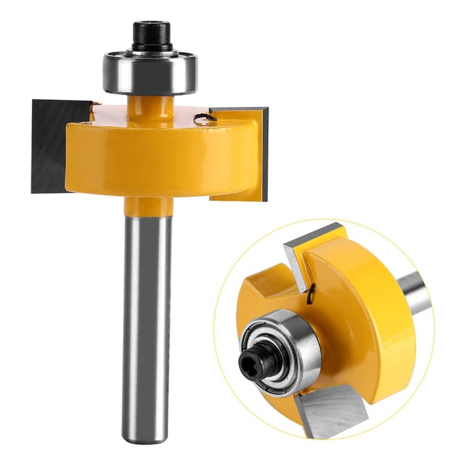 1/2 H - 1/4  Schacht Sponning Freesbit met 7 Lagers Set voor Massief Hout Spaanplaat Multiplex