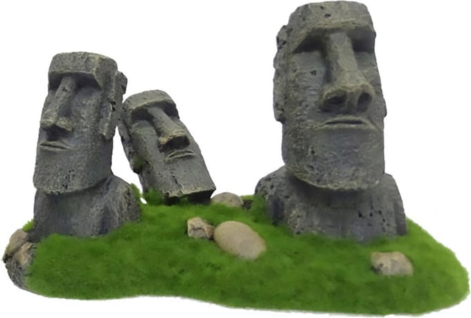 Aqua Della Moai Easter Eiland - Aquarium - Ornament - 21x12x13 cm