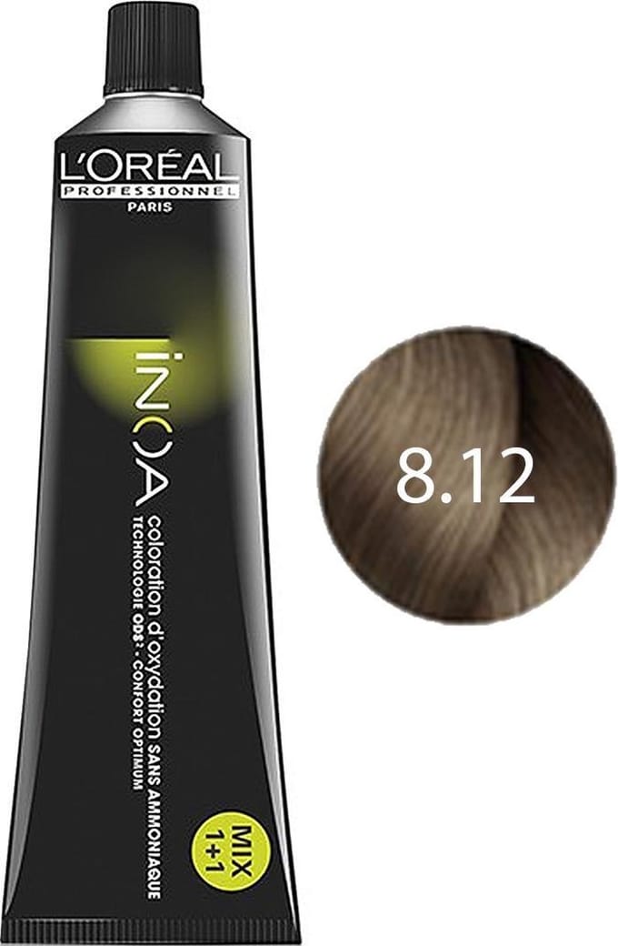 L'Oréal Professionnel - Haarverf - iNOA - 60ML - 8.12