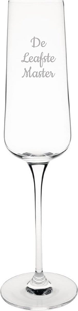 Gegraveerde Champagneglas 27cl De Leafste Master