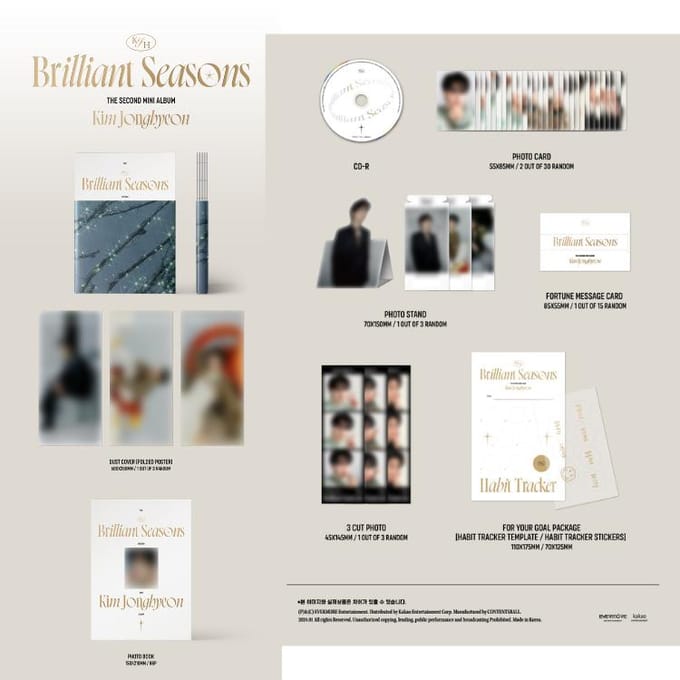 Kim Jonghyeon 2e minialbum BRILJANTE SEIZOENEN white