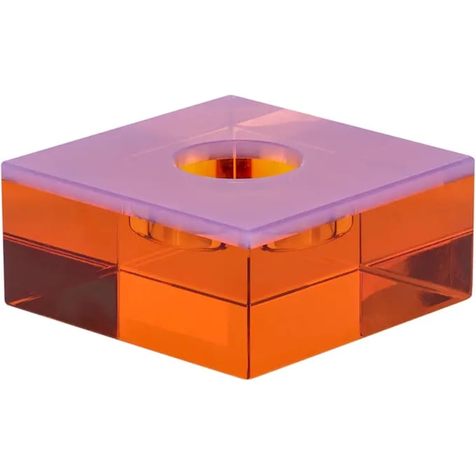 Hübsch theelichthouder Flux Oranje Roze