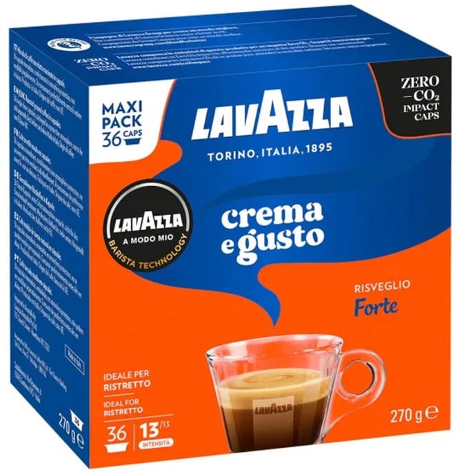 Lavazza A Modo Mio Capsule Caffè Crema e Gusto Forte 36 koffiecups 270g