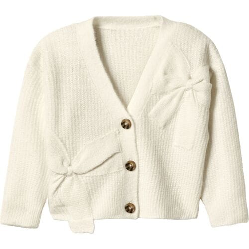 LUPILU Gebreid kinder vest (wit, 110/116)