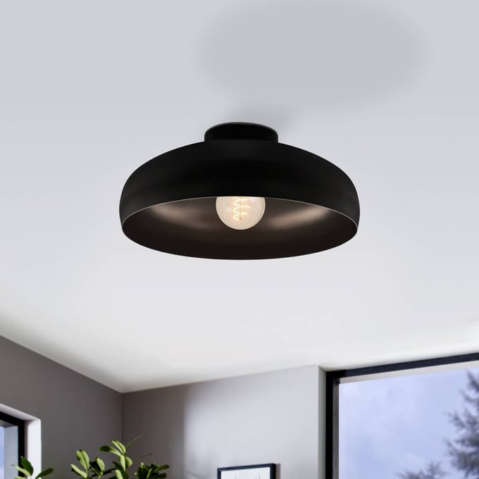 EGLO Mogano Plafondlamp - E27 - Ø 40 cm - Zwart