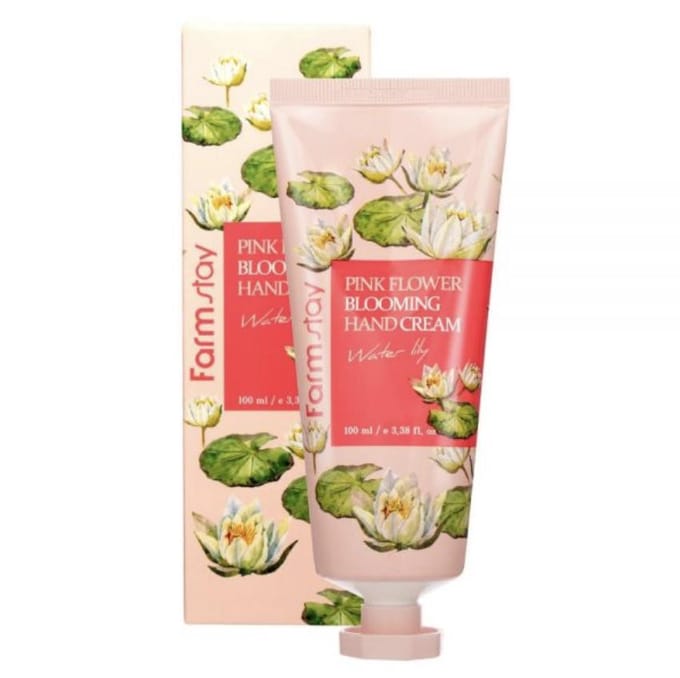 [Boerderijverblijf] (a5) Roze Bloem Bloeiende Handcrème 100ml / #Waterlelie beige