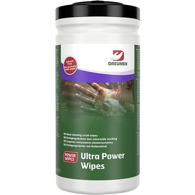Reinigingsdoek Dreumex Ultra Power Wipes bus 90 stuks wit