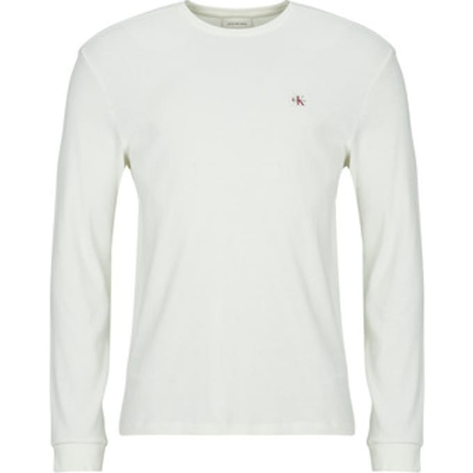 T-Shirt Lange Mouw Calvin Klein Jeans LS WAFFLE BADGE CREWNK TEE