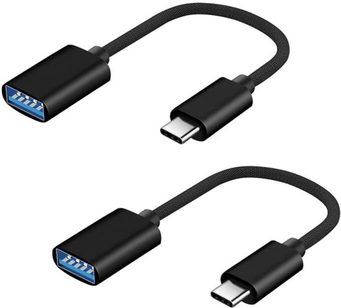 Allecto - Usb C naar Usb Adapter - Type C Kabelconnector - Zwart