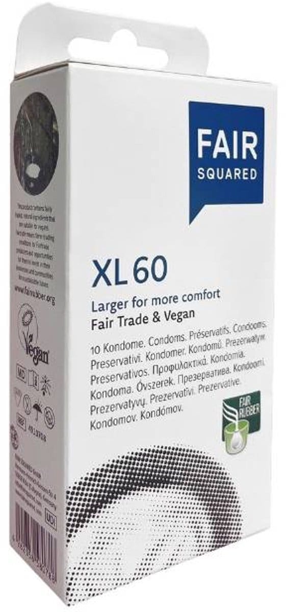 Fair Squared XL 60mm eco fair trade 10 condooms