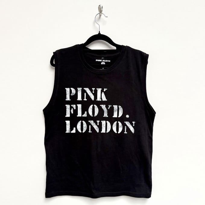 Pink Floyd - Stencil Logo Tanktop - L - Zwart