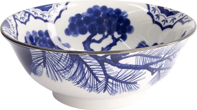 Tokyo Design Studio – Wa Mixed Bowl – Pine – 20,5x8cm – Blauw/Wit