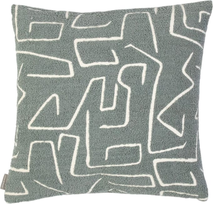 Roy chenille jaquard kussen donkergrijs 45x45cm