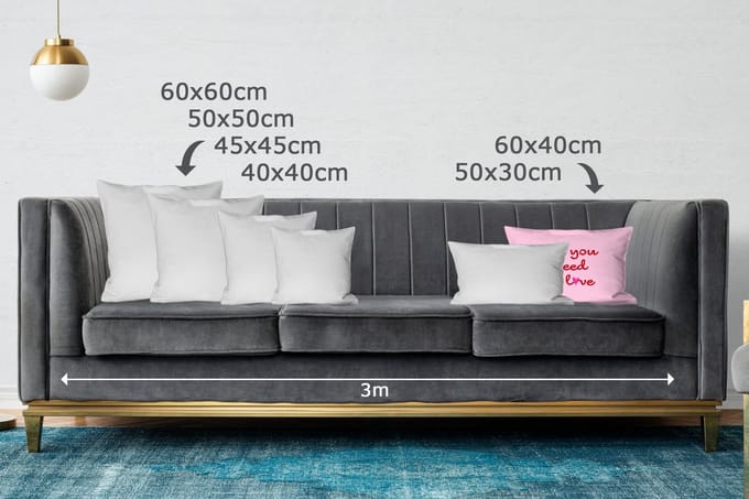 Sierkussens - Kussentjes Woonkamer - 60x40 cm - Tekst - Roze - Love - Hart