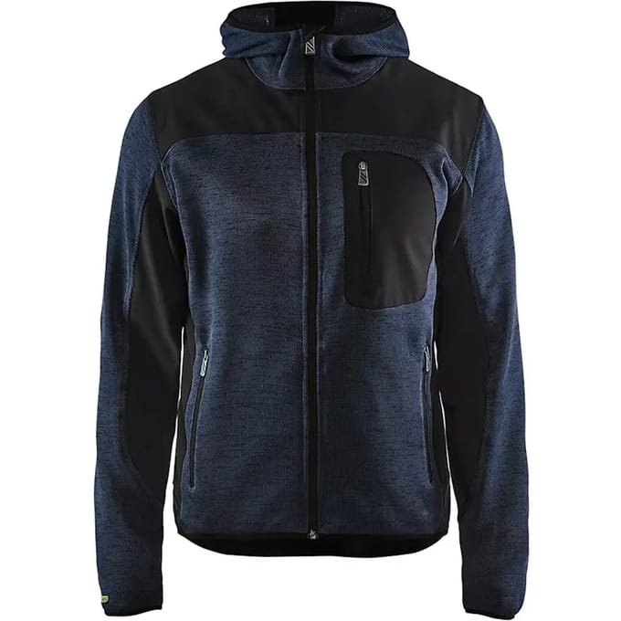 Blaklader Gebreid vest met softshell 4930-2117 - Mannen - Dark Navy/Zwart - M