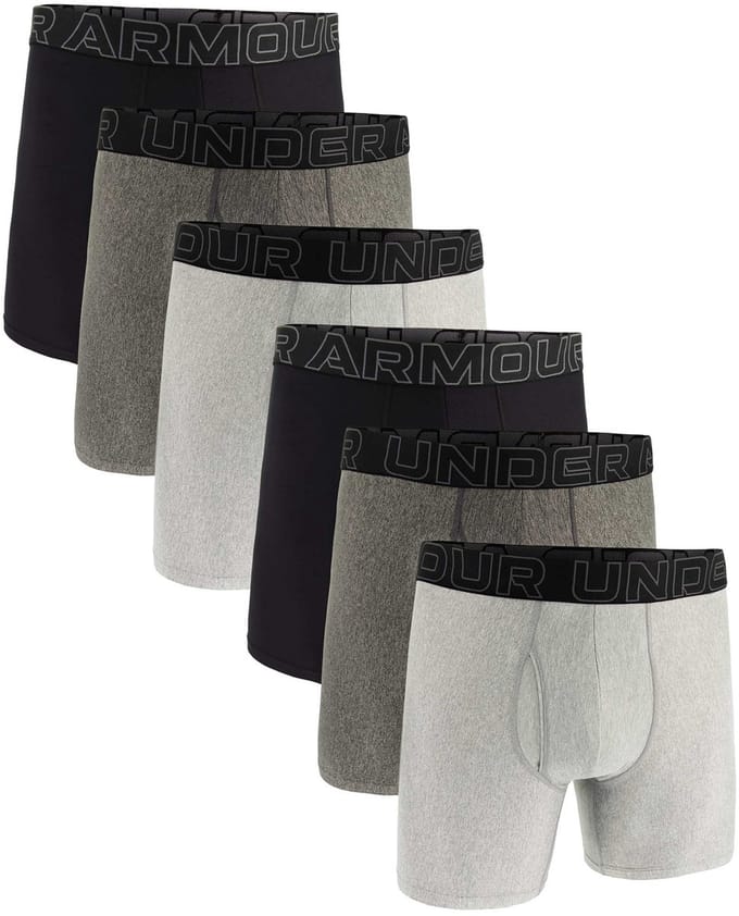 Under Armour Boxershorts UA PERFORMANCE TECH - SOLID 6 IN 6PK Set van 6