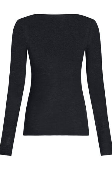 Hunkemöller super soft Boothals shirt met Cashmere Zwart