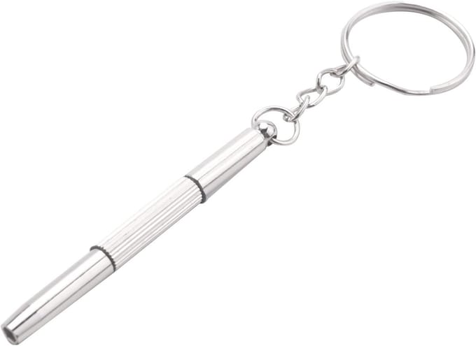 Mini Schroevendraaier - Reparatie Tool - Horloge Reparatie - Drie Functies - 11 cm Lengte - Zilverkleurig