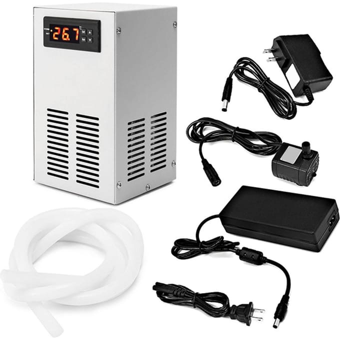Aquarium Koeler 20L Stil Constante Temperatuur Instelbaar Aquarium Waterkoelmachine Aquarium gray