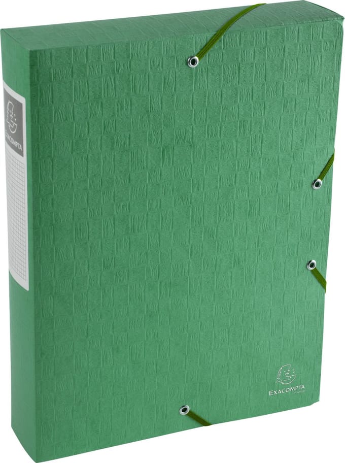 Exacompta 10x Klasseerdoos Scotten Rug 60mm - A4 - Groen - 50913E