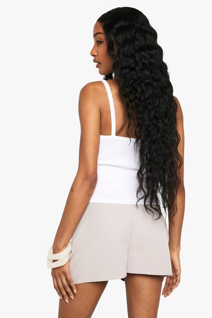 boohoo Dames Basic Geweven Mini-Skort | Stone | Maat: 6