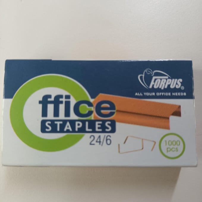 Nietjes Forpus 24/6 1000 stuks Staal Messing