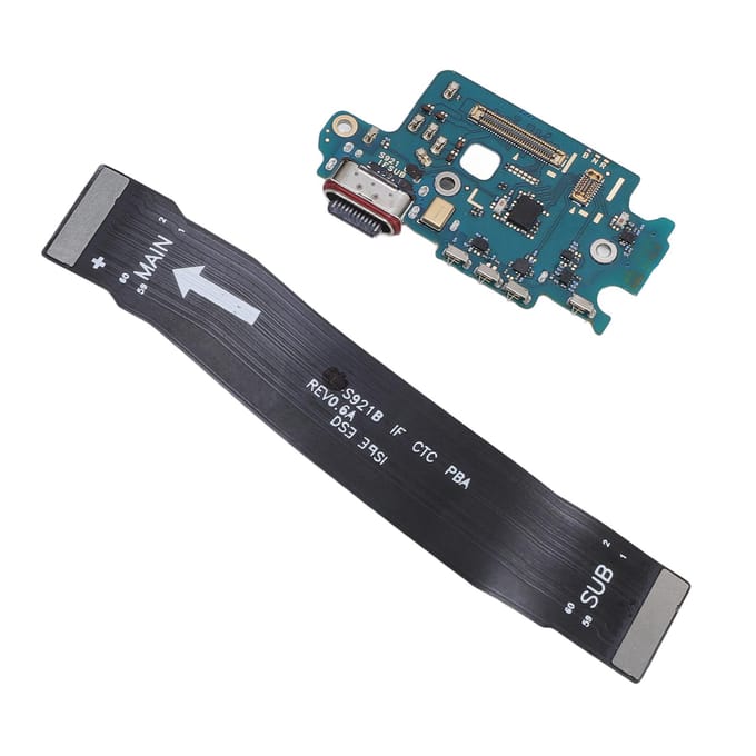 USB Oplaadpoort Flex Kabel Vervanging voor Galaxy S24 S921B EU Versie USB C Oplader Dock Board black