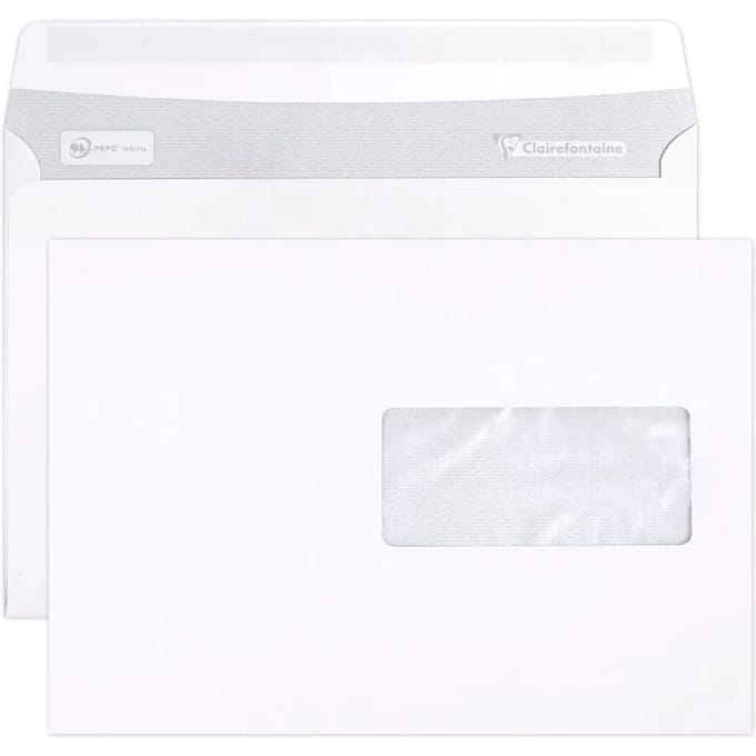 Zelfklevende vensterenvelop Clairefontaine Adhéclair (x500)