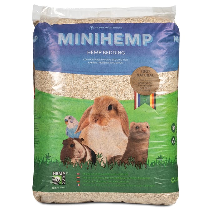 Hennepvezelstrooisel bodembedekking knaagdier 48 ltr