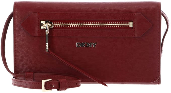 DKNY schoudertas portemonnee Bryant Ave Wallet Ruby Red rood