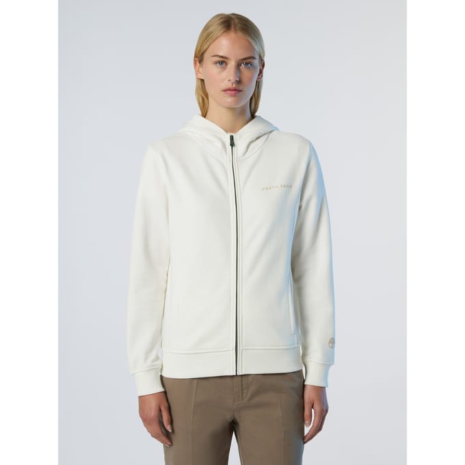 North Sails Hoodie met rits Met ton-sur-ton logo