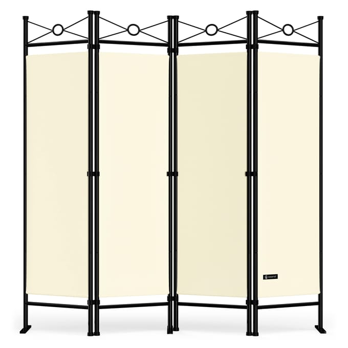 Casaria kamerscherm -  Creme - 180 x163cm - Polyester