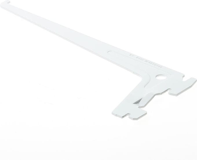 Drager Element enkel 2-haaks sys 50 staal wit 20 cm 10105-00201